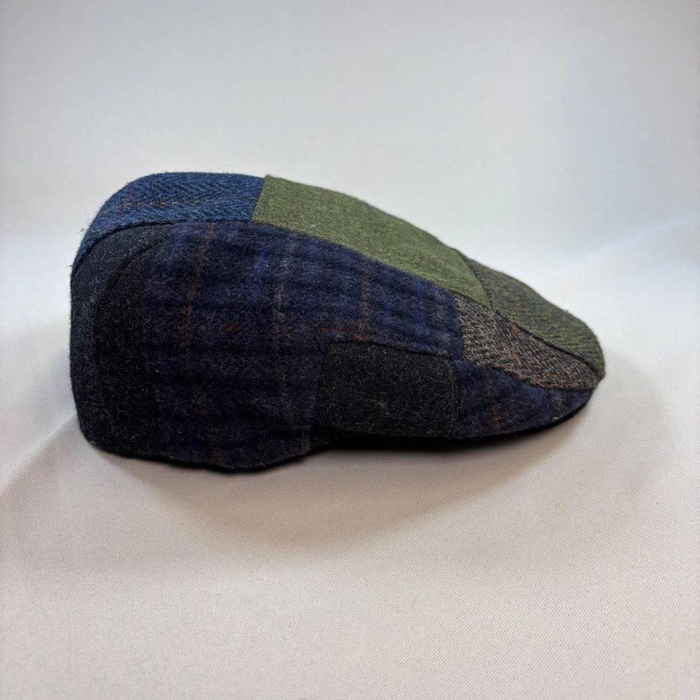 Mucros Weavers Trinity Patchwork Flat Cap Mens Large Wool Tweed Ireland Hat